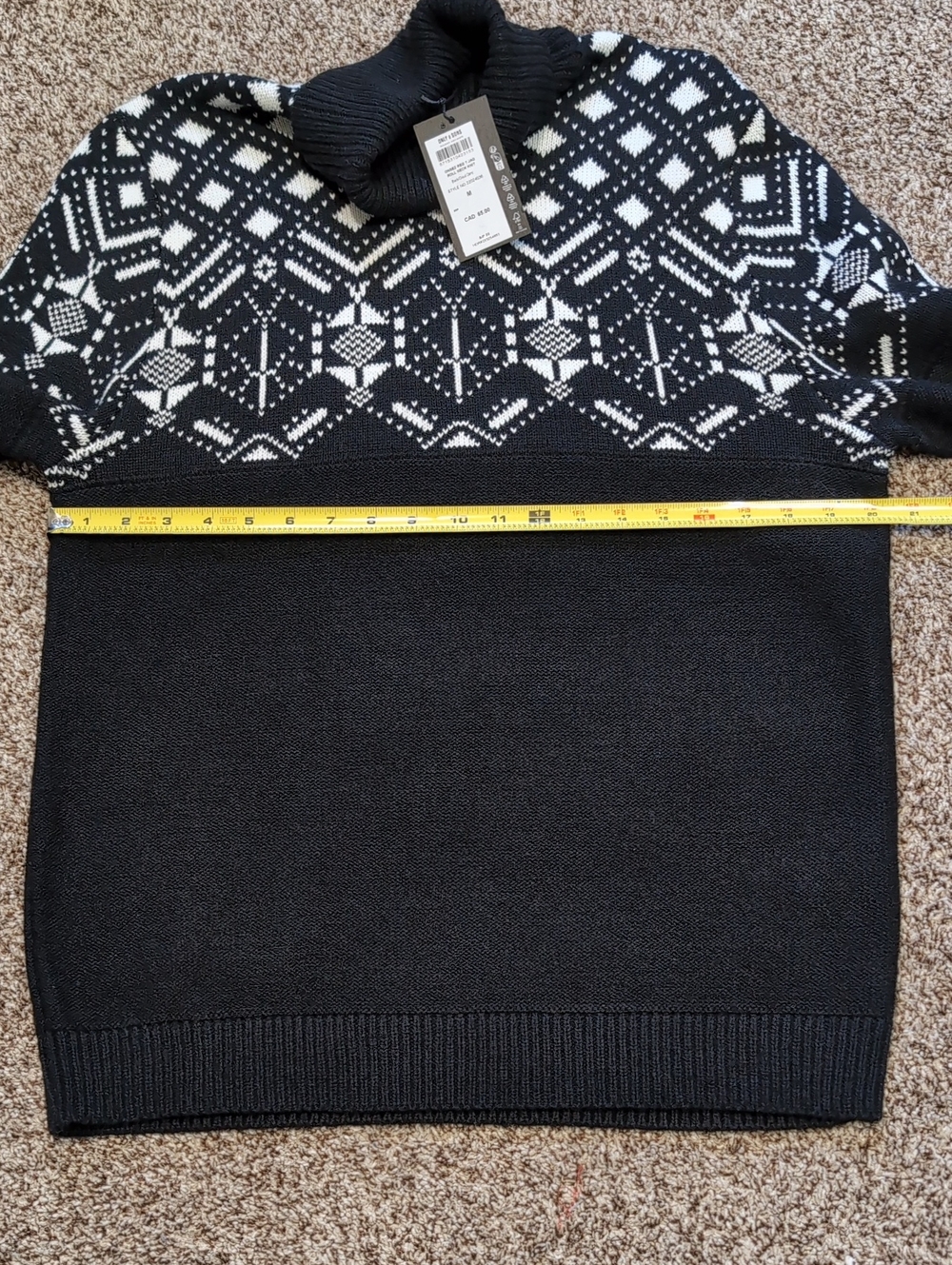 Only And Sons Fair Isle Roll Neck Sweater NEW Size Med - Picture 5 of 13